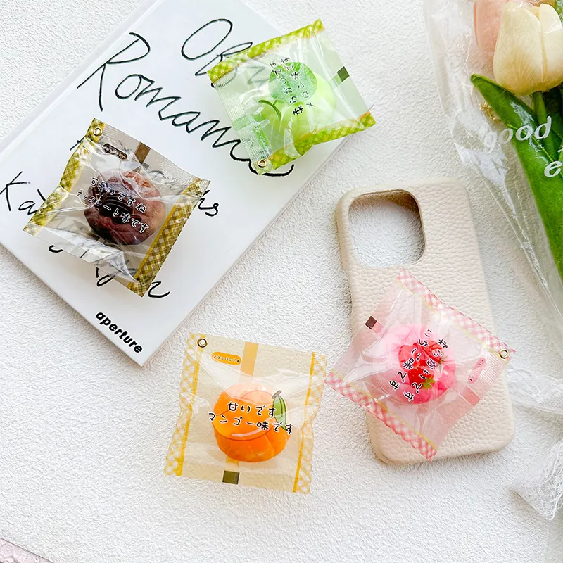 Impugnatura Per Telefono Simulazione Snack Caramelle Supporto Espandibile Portatile Plastica Design Alimentare Creativo Accessorio