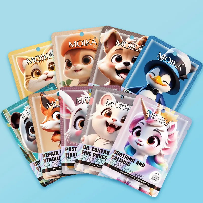 Cartoon Animal Sheet Mask Facial Skin Care Hydrating Moisturizing Soothing Oil Control Repairing Mask For All Skin Types