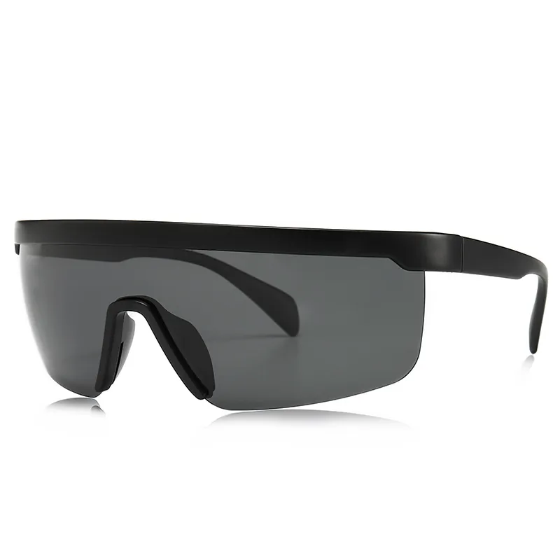 Men Polarized Sunglasses TR90 Frame PC Lens Sports Oversized One-Piece Goggles UV400 Driving Eyewear Fashionable