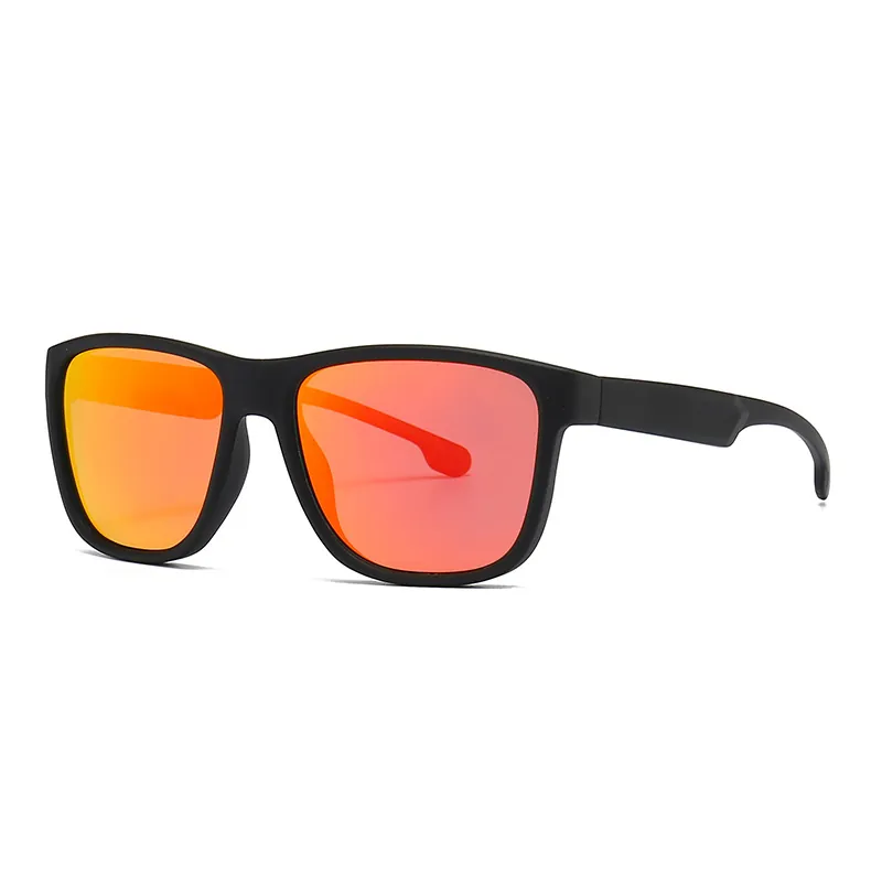 Square Polarized Sunglasses Classic Frame UV400 Protection For Driving Outdoor Sports Men Women PC Metal Eyewear