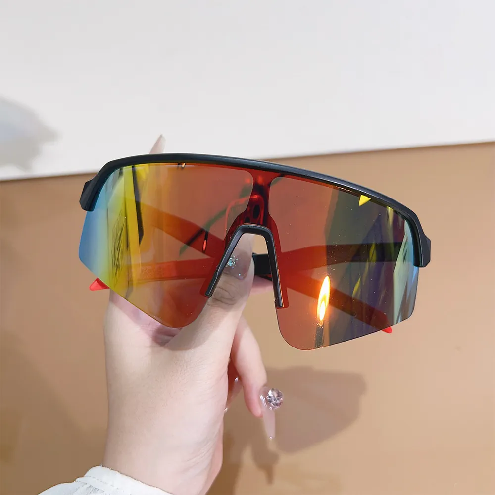 Sports Sunglasses UV400 Protection PC Large Frame Mirrored Lens Cycling Running Outdoor Eyewear Unisex