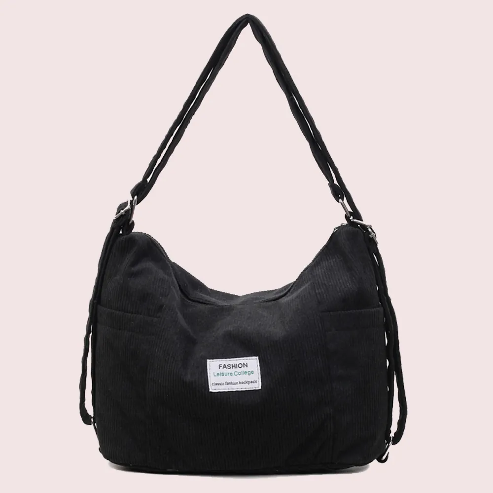 Damen Cord Umhängetasche Große Kapazität Umhängetasche Tote Japanischer Stil Casual Retro College Lässige Arbeitstasche