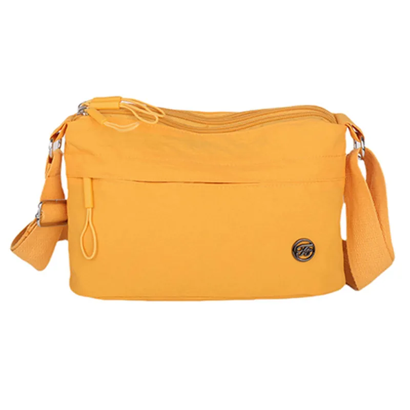 Women Crossbody Bag Lightweight Nylon Water Resistant Multi Pocket Shoulder Messenger Purse Casual Minimalist Solid