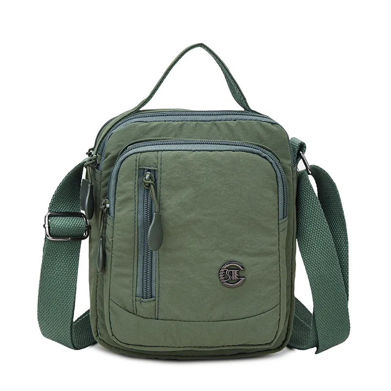 Nylon Crossbody Bag Women Waterproof Multi Pocket Shoulder Handbag Casual Travel Lightweight Small Square Purse