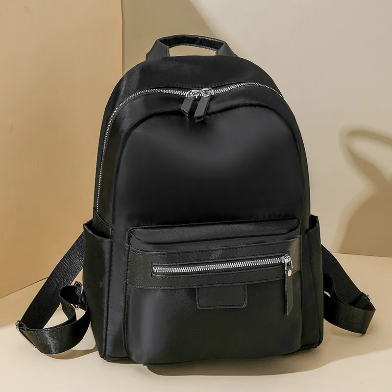 Women Backpack Nylon Oxford Cloth Large Capacity Waterproof Travel School Commuter Lightweight Simple Urban Trolley Bag