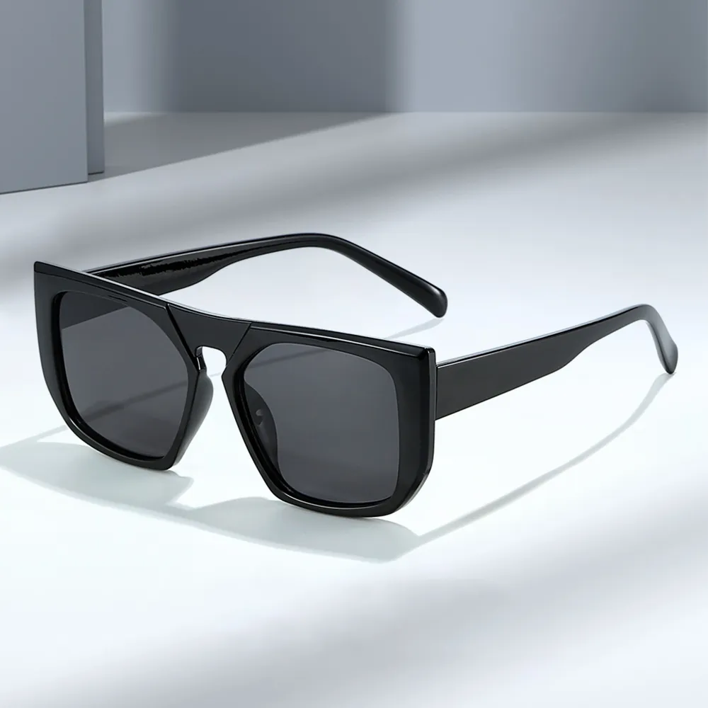 Square Big Frame Sunglasses PC Frame AC Lenses UV400 Protection Retro Fashion Oversized Eyewear Unisex High Definition