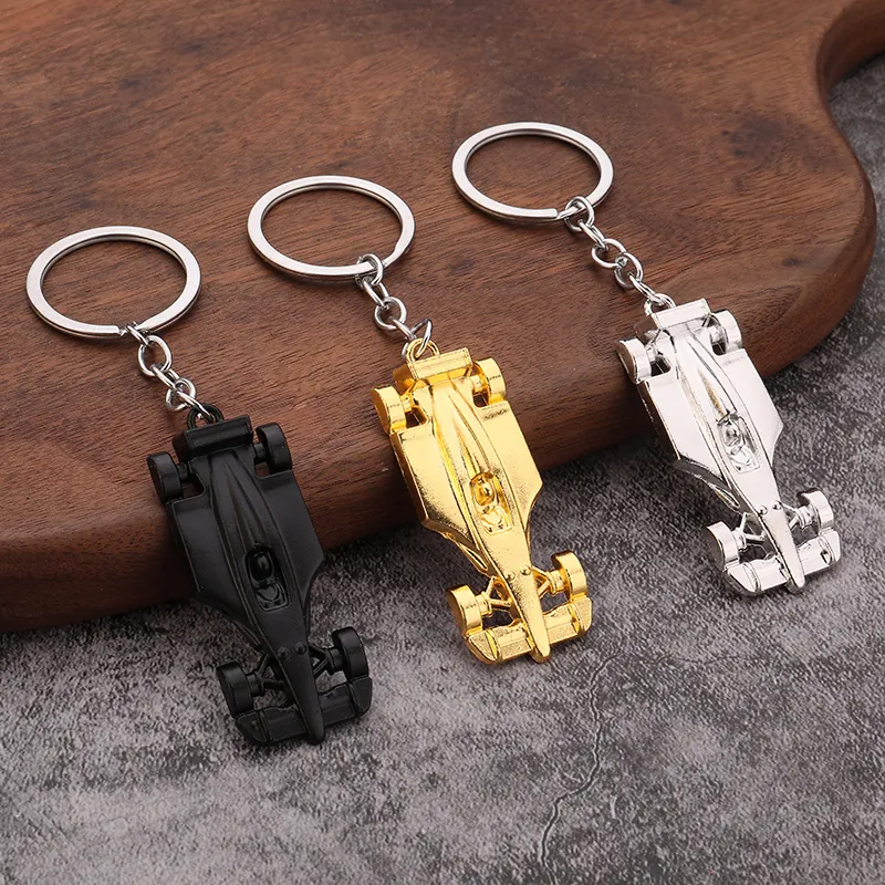 Racing Car Keychain Zinc Alloy Metal Formula Style Creative Cool Fashionable Pendant For Men