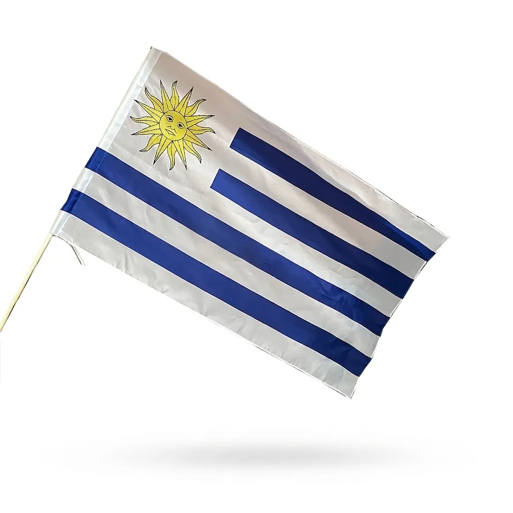 Uruguay National Flag 100% Polyester Sun Of May Sun-Resistant Large Banner For World Cup Sports Events Parade Outdoor