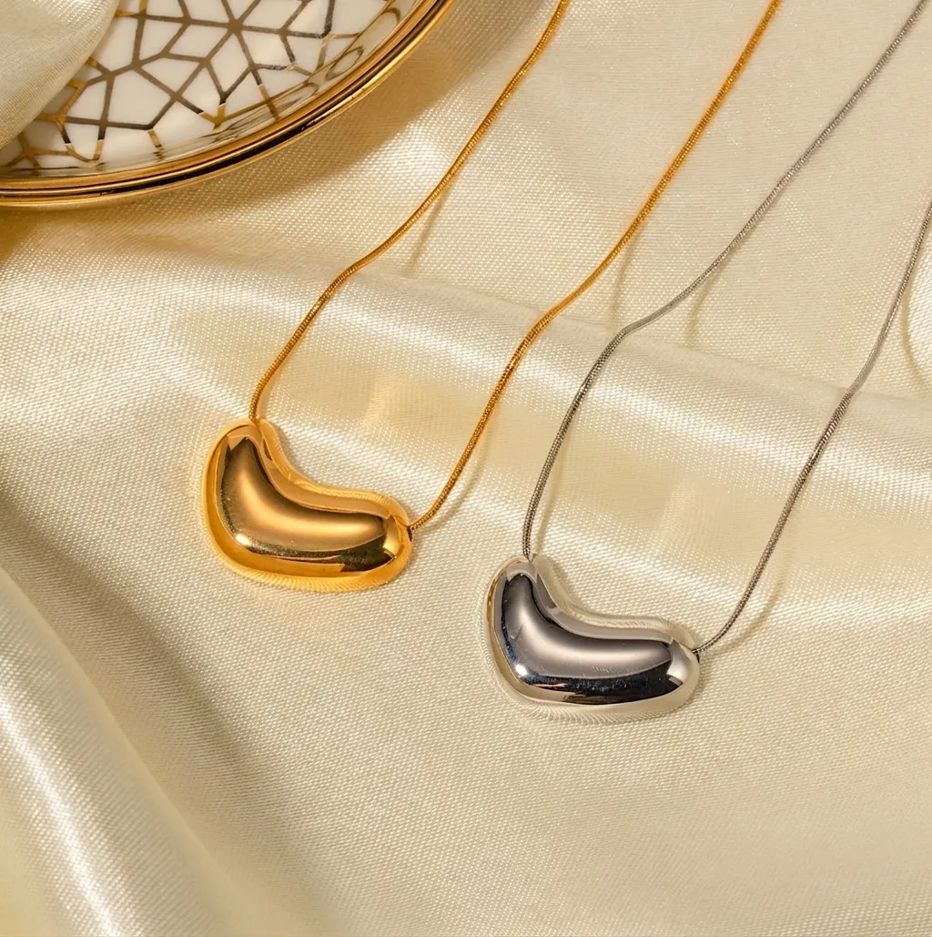 Collana con Ciondolo a Borsa in Acciaio Inossidabile Minimalista per Donna Catena a Serpente Placcata in Oro 18K Gioielli Hip Hop
