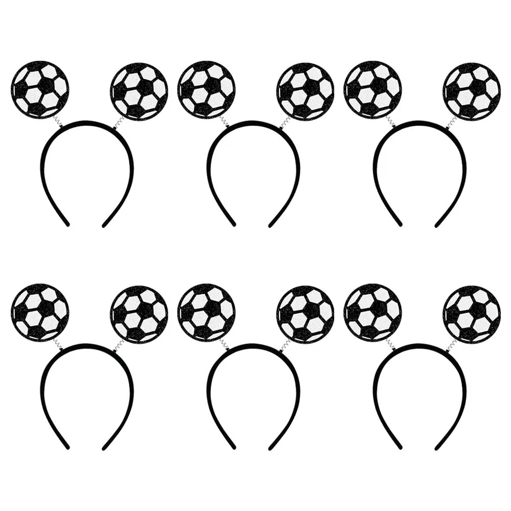 Soccer Theme Headband Football Sports Fan Cheering Plastic Spring Glitter Paper Party Favors Photo Props