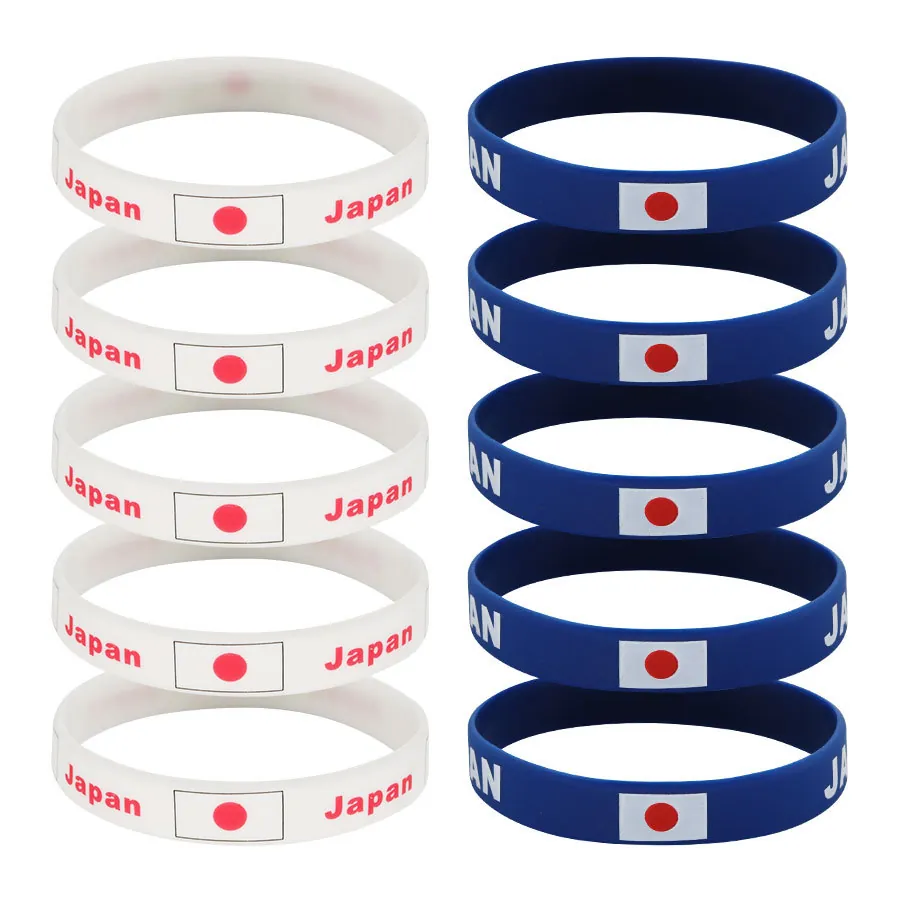 Japan Flag Silicone Bracelet Sports Wristband Waterproof Elastic Souvenir Japan Theme Men Women