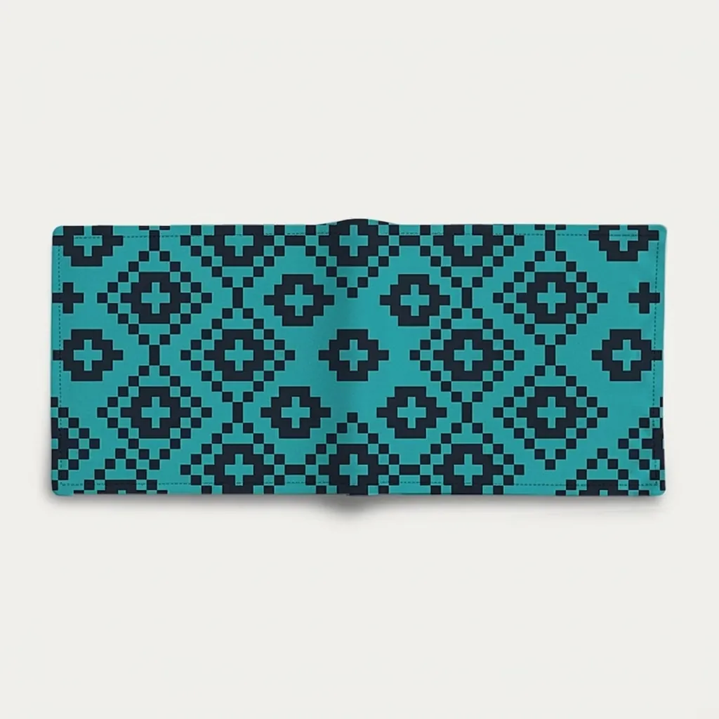 Men Bifold Wallet PU Leather Short Multi Card Slots ID Window Printed Skull Pattern Fashion Casual