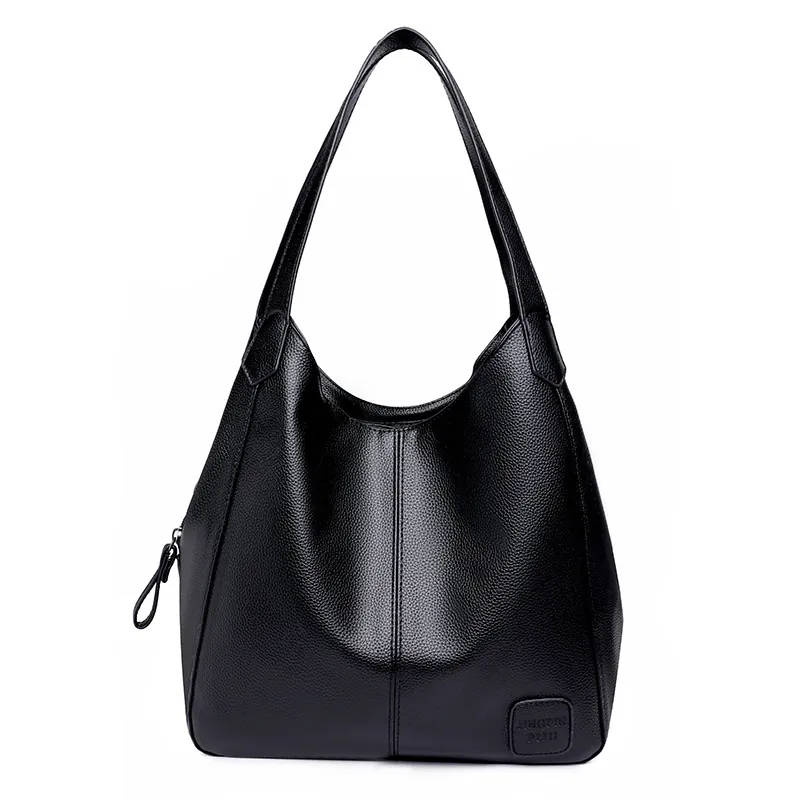 Large Capacity Pebbled PU Leather Tote Bag For Women Soft Material Simple Trendy Daily Shoulder Handbag Work Commute