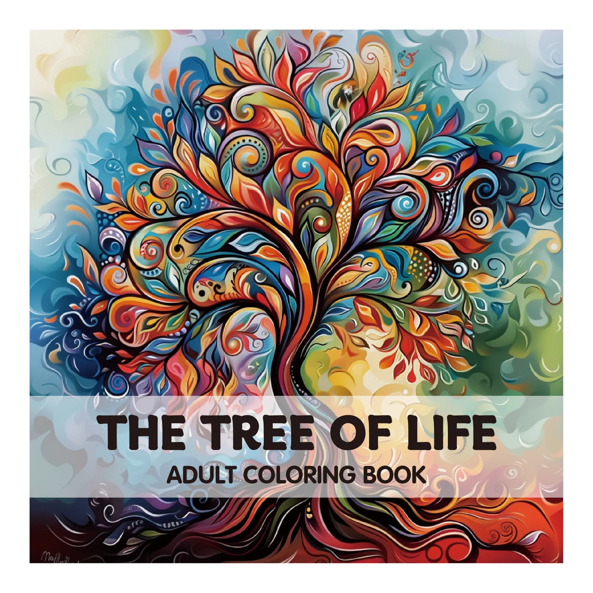 Mandala Tree Of Life Adult Coloring Book Stress Relief Intricate Plant Flower Patterns For Adults Relaxation Painting Art Book