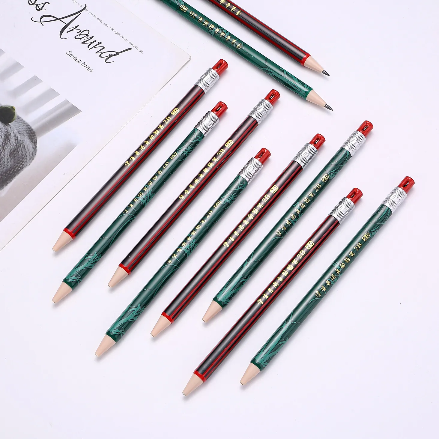 Mechanical Pencil 2.0 2B Thick Lead Sharpen-Free Plastic Drawing Sketching Writing Stationery For Students