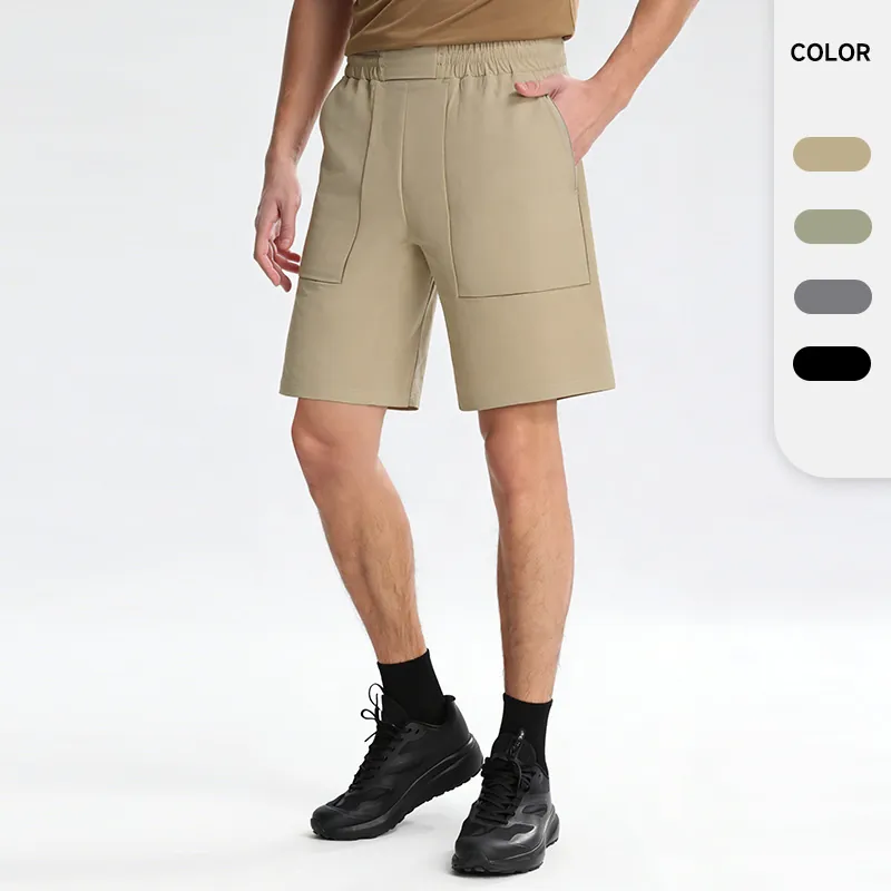 Pantaloncini Sportivi da Uomo ad Asciugatura Rapida Alta Elasticità Traspirante Pantaloni Fitness con Cerniera YKK Multitasche Outdoor Escursionismo