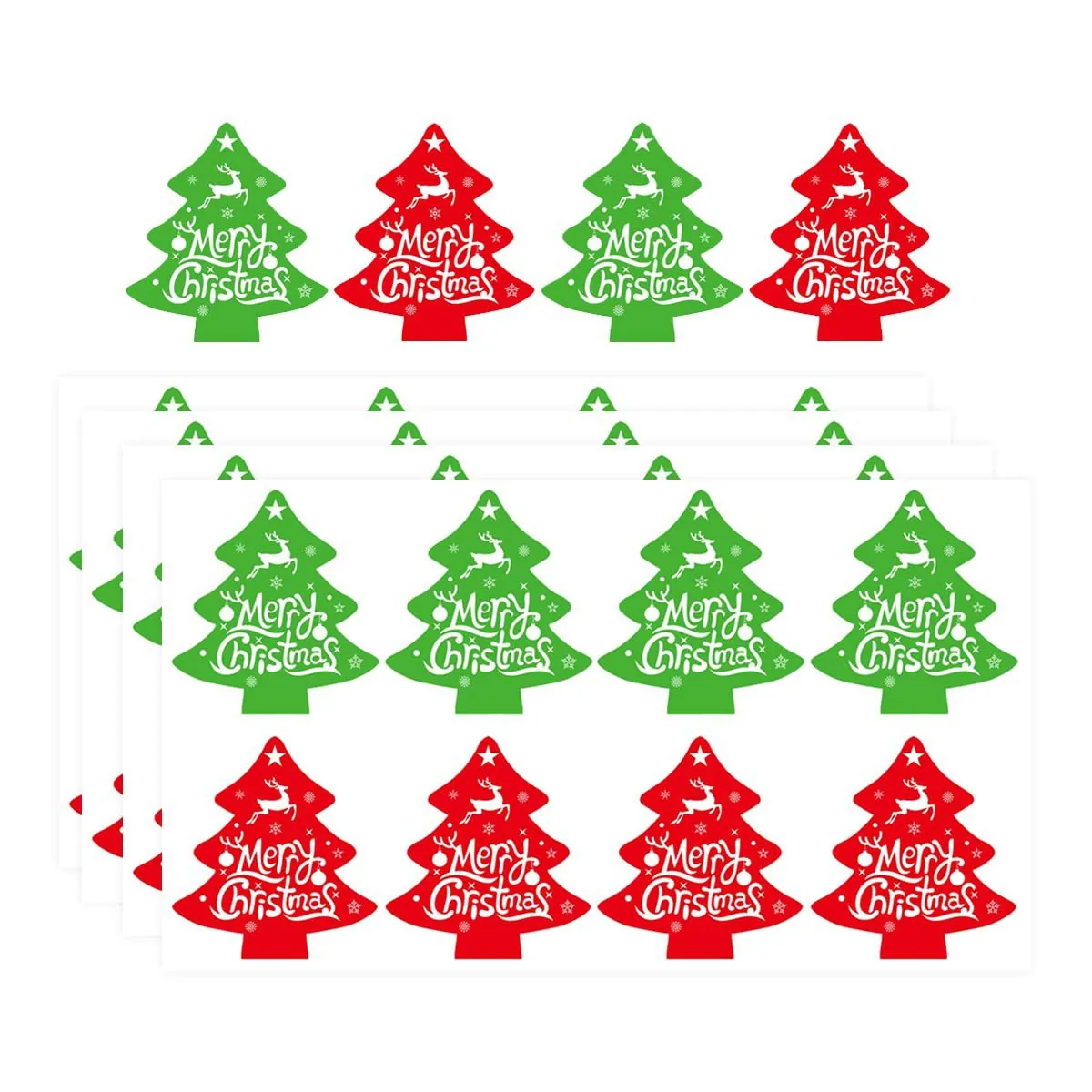 Christmas Tree Decoration Label Stickers Self Adhesive Merry Christmas Seal Labels For Holiday Gift Packaging Envelope Sealing Festive Decor