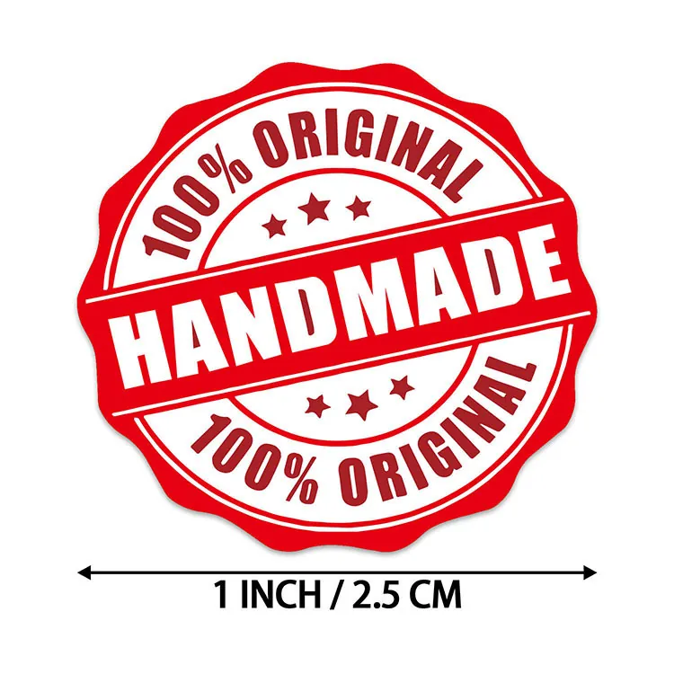 Handmade Label Stickers Round Adhesive Copperplate Paper For Gift Packaging Cake Cookies Box Decor Original Seal
