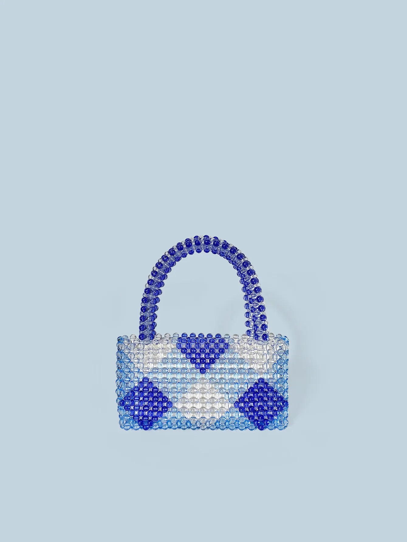 Handgefertigte Perlen Handtasche Damen Acryl Gewebt Geometrisches Muster Kleine Quadratische Tasche Sommer Mode Accessoires