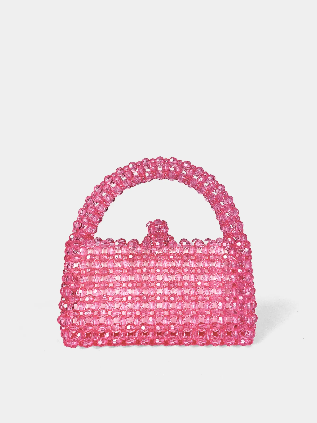 Sac à Main Artisanal en Perles de Cristal Acrylique Mode Couleur Fantôme Sac Tissé Mini Sac de Soirée pour Femmes Mariage