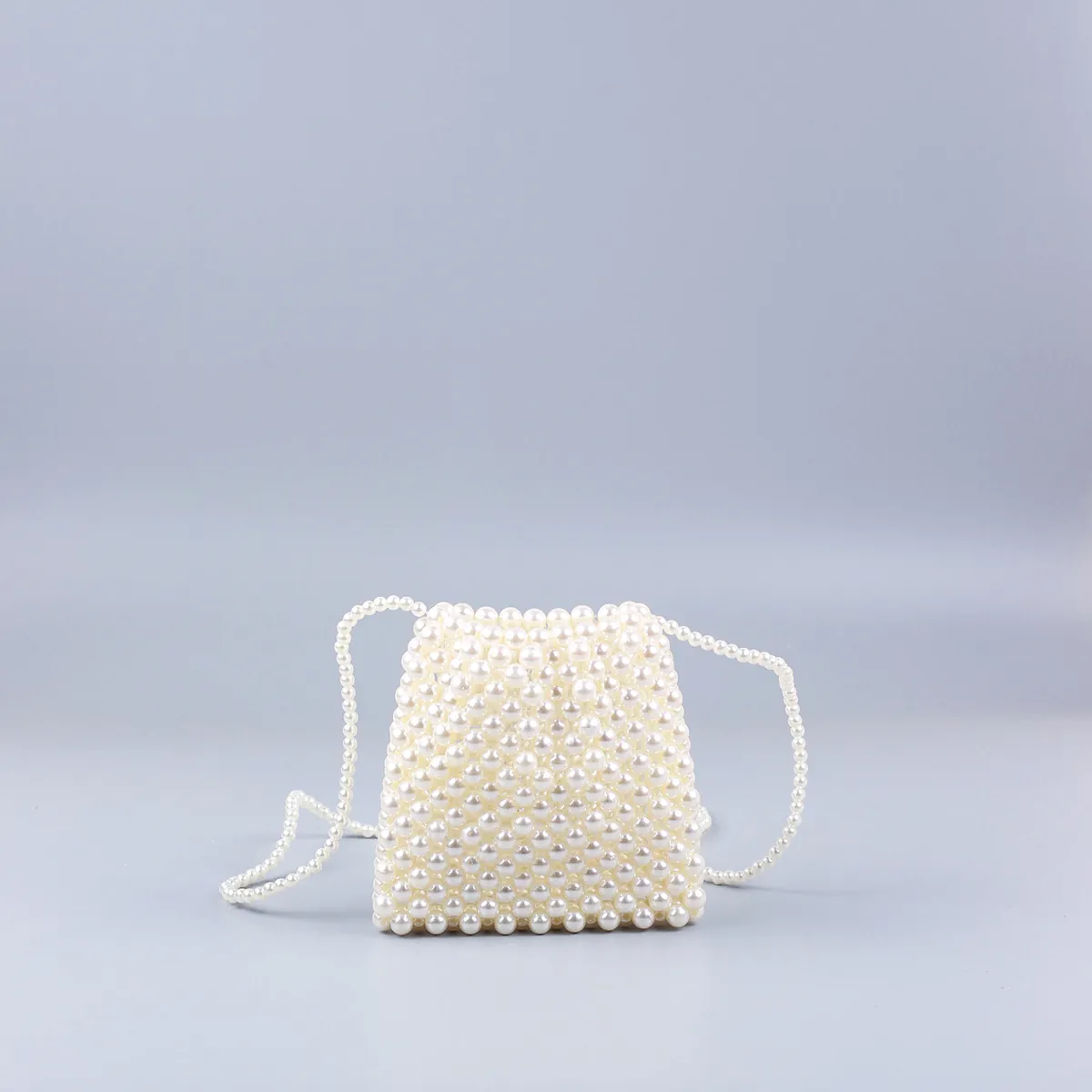 Sac À Bandoulière En Künstliche Perles Artificielles Fait Main Mini Trapèze Élégant Mariage Fête Petit Sac À Main