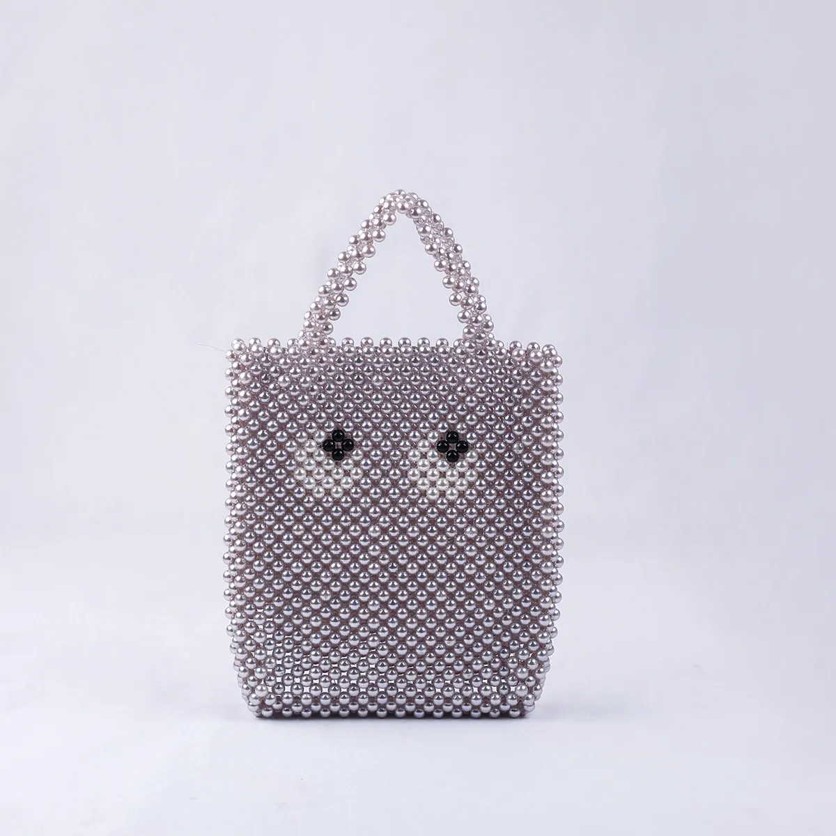 Sac À Main Perlé À La Main Motif Yeux En Künstliche Perles Artificielles Sac Fourre-Tout Rétro Design De Niche Soirée Polyvalent Femmes