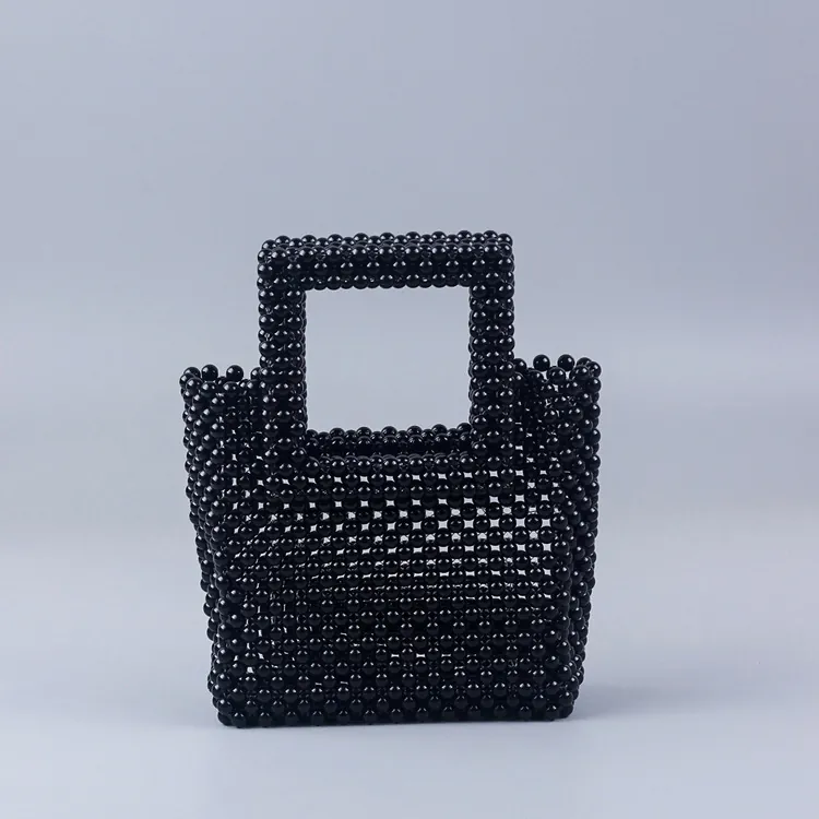 Sac À Main En Künstliche Perles Fait Main Cabas En Acrylique Style Rétro Tendance Rue Accessoire Mode Pour Femmes