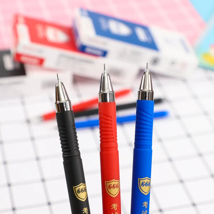Fine Point Gel Pens Needle Tip Smooth Writing Office Student Stationery Business Signing Plastic Non Slip Grip