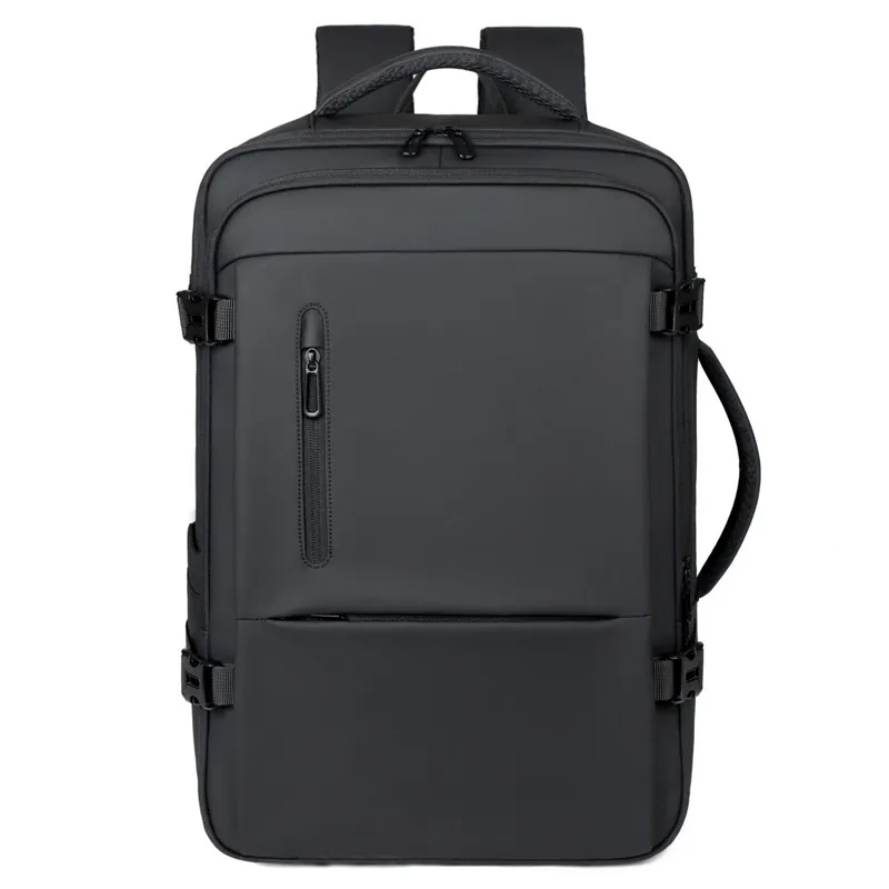 Business Backpack Expandable Waterproof Coated Fabric Large Capacity Travel Laptop Bag Breathable Multi Pocket Commuter