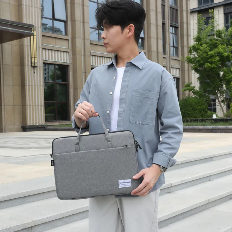 Business Laptop Bag Oxford Cloth Waterproof Briefcase Handbag Lightweight Office Shoulder Bag For Men Women