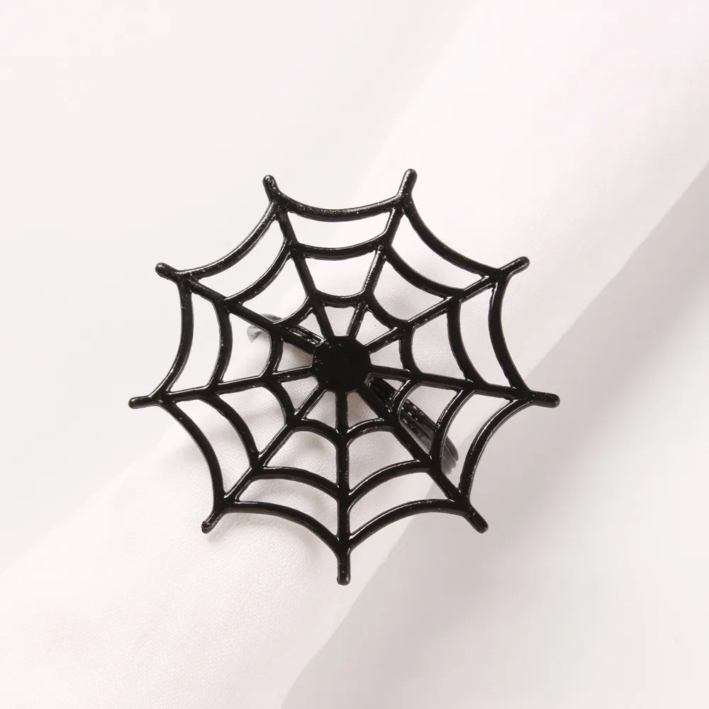 Halloween Serviettenringe Legierung Metall Spinnennetz Kürbis Ahornblatt Tischdekoration Partys