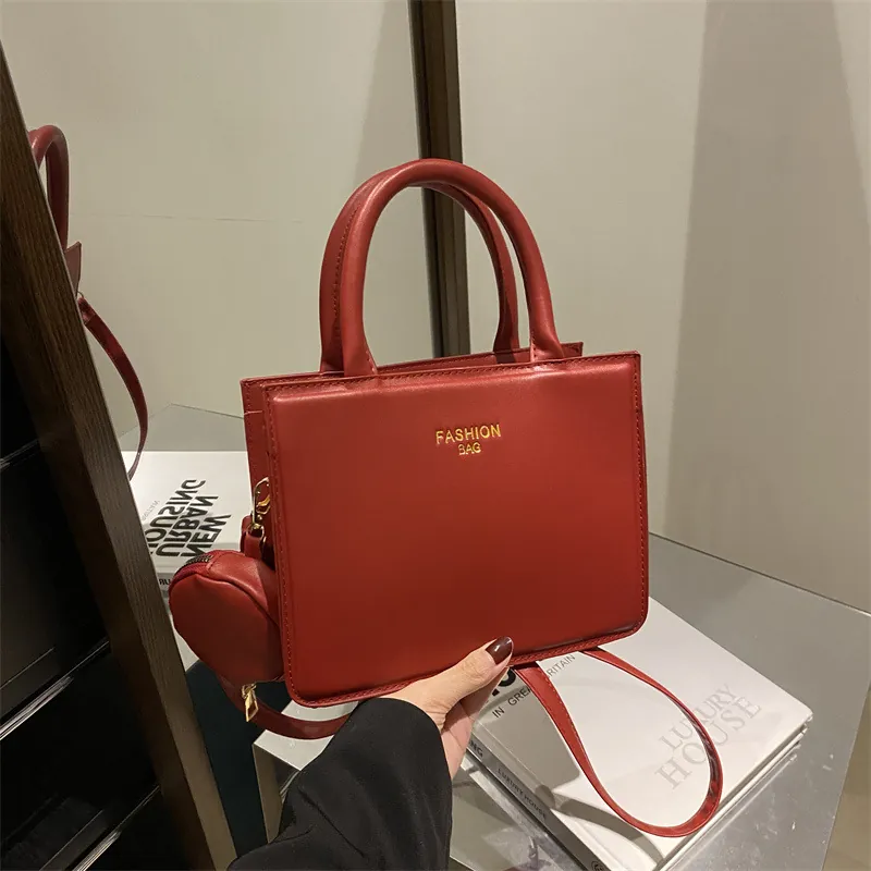 Women Vintage PU Leather Shoulder Bag Solid Color Underarm Bag With Round Charm Casual Daily Square Handbag Fashion Bag