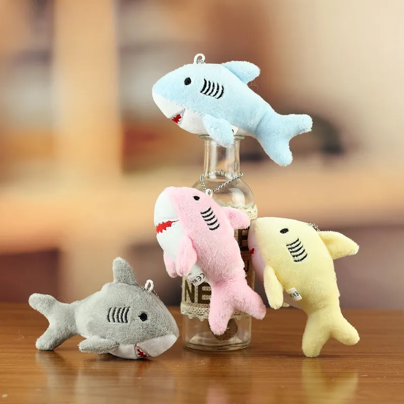 Cute Mini Plush Shark Keychain Pendant Soft Stuffed Ocean Animal Shark Doll For Backpack Bag Decor Gift Unisex Teens Adults