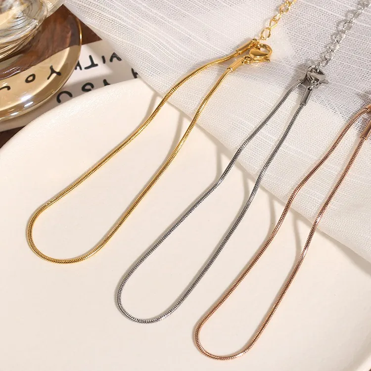 Minimalist Round Snake Bone Anklet Stainless Steel Ankle Chain For Women Adjustable Non Fading High End Style