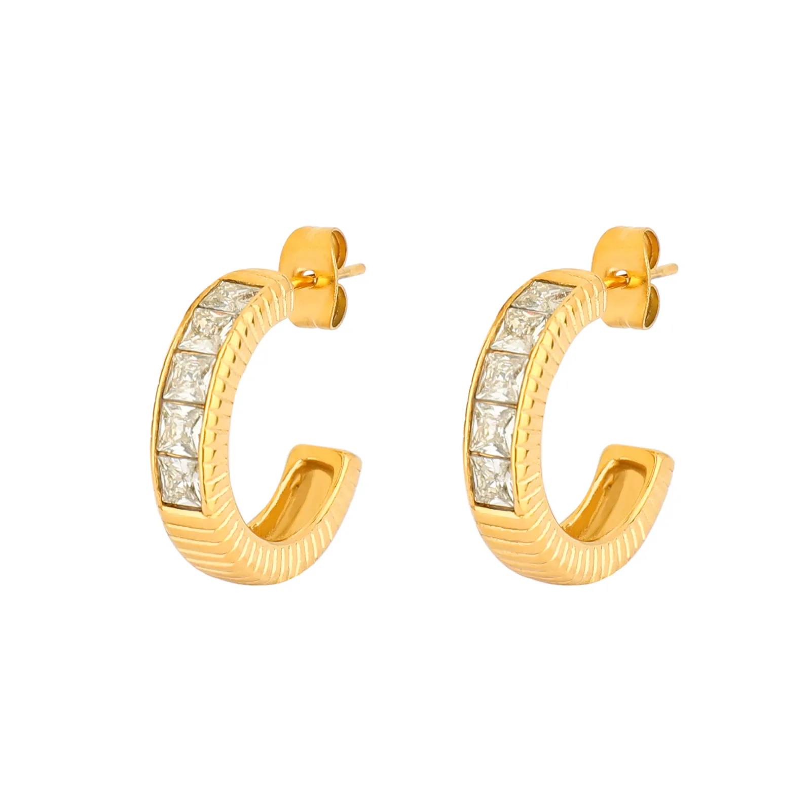 18K Gold Plated Stainless Steel Jewelry Necklace Earrings Bracelet Collection Zircon Malachite Vintage Light Luxury