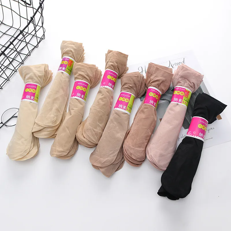 Women Ultra Thin 5D Velvet Ankle Socks Anti-Snag Breathable Sheer Short Socks Solid Color Summer Hosiery