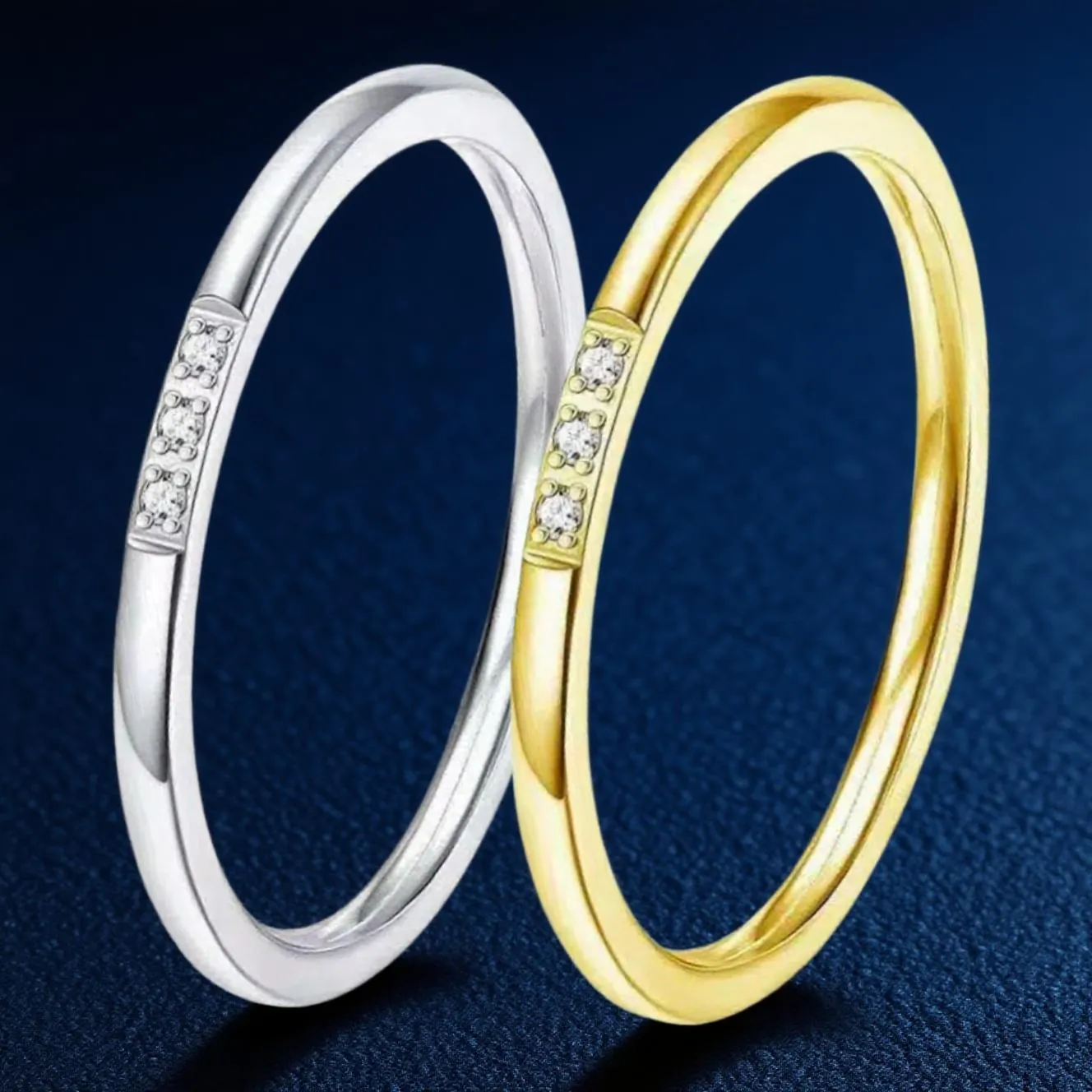 Minimalistischer Edelstahl Strass Ring Für Damen Herren Ins Stil Geometrisch Eingelegter Fingerring Mode Unisex Schmuck Geschenk