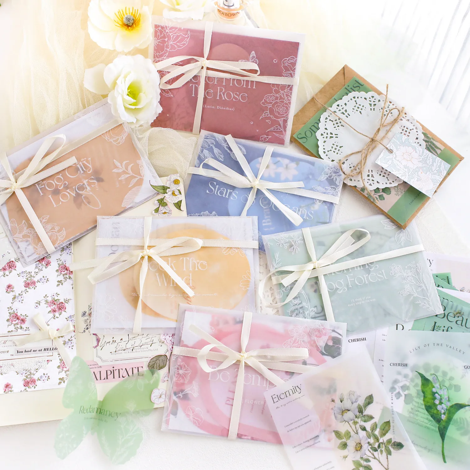 Vintage Βοτανικό Λουλουδάτο Χαρτί Scrapbooking Για DIY Journaling Διακόσμηση Φόντου Ειδικό Ριζόχαρτο