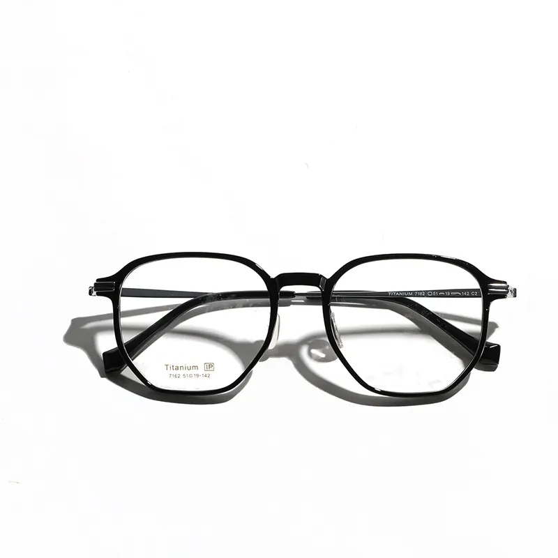 Retro Square Pure Titanium TR90 Optical Glasses Frame For Women Men Vintage Multi-polygon Clear Lens Fashion Eyewear Frame