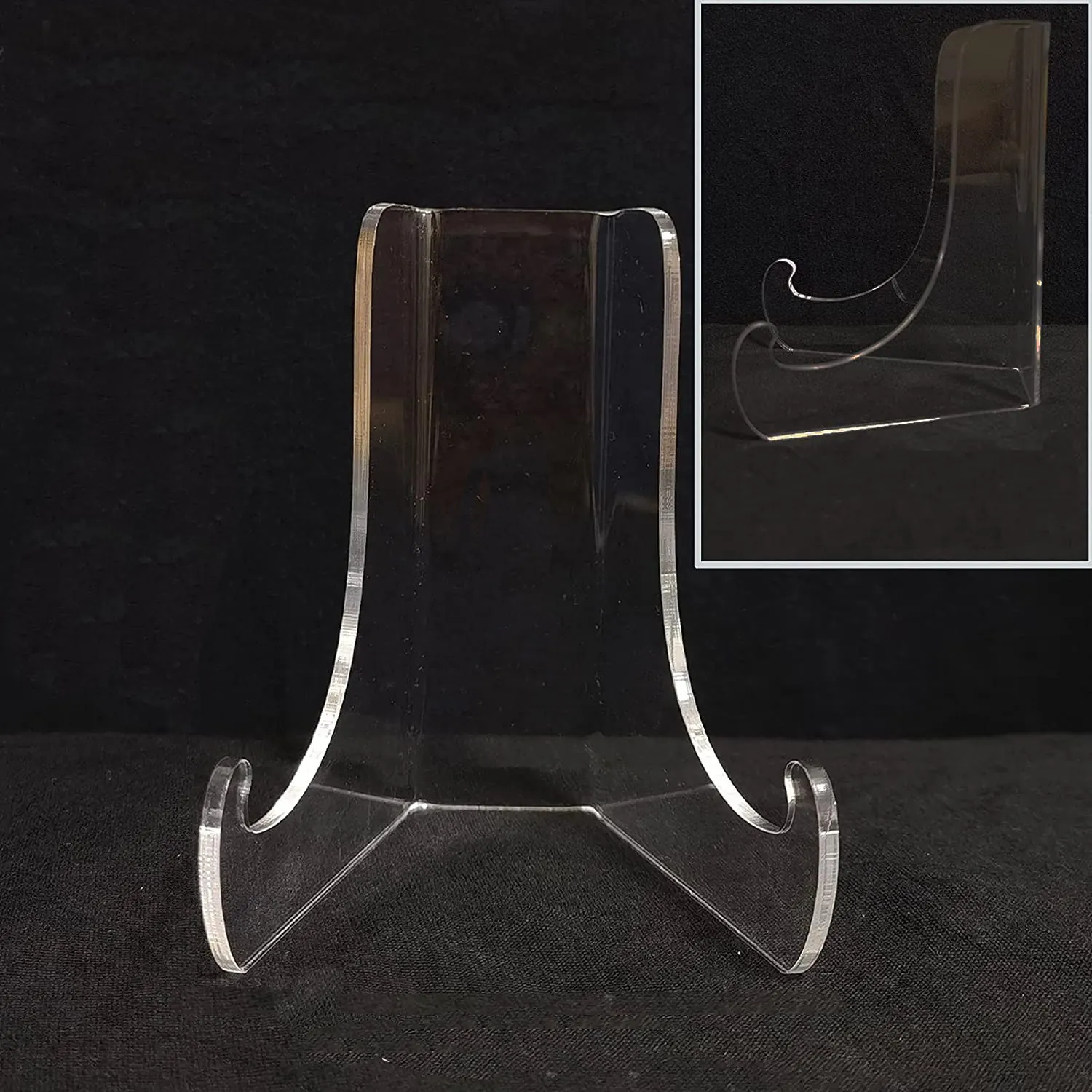 Clear Acrylic Display Stand For Plates Books Tea Cakes Transparent Plastic Easel Holder For Home Store Exhibition Decor