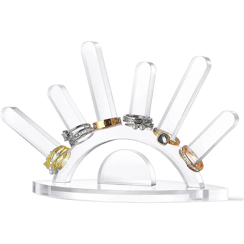 Acrylic Evil Eye Ring Display Stand Transparent Radial Jewelry Holder For Rings Storage Organizer Wedding Birthday Gift