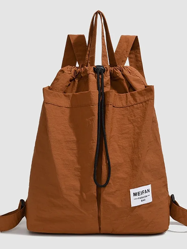 Fashion Large Capacity Oxford Fabric Drawstring Backpack For Women Lightweight Water Resistant Urban Commuting Outdoor Sports Travel Bag