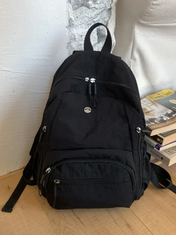 Große Kapazität Nylon Casual Rucksack Mehrfachtaschen Schultasche Für Studenten Leichtes Reise Daypack Für Damen Herren