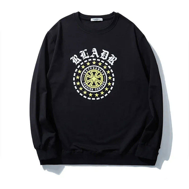Sweatshirt Homme Grandes Tailles Big and Tall Imprimé Lettres Gothiques Coupe Large Mélange de Coton Manches Longues Col Rond Streetwear