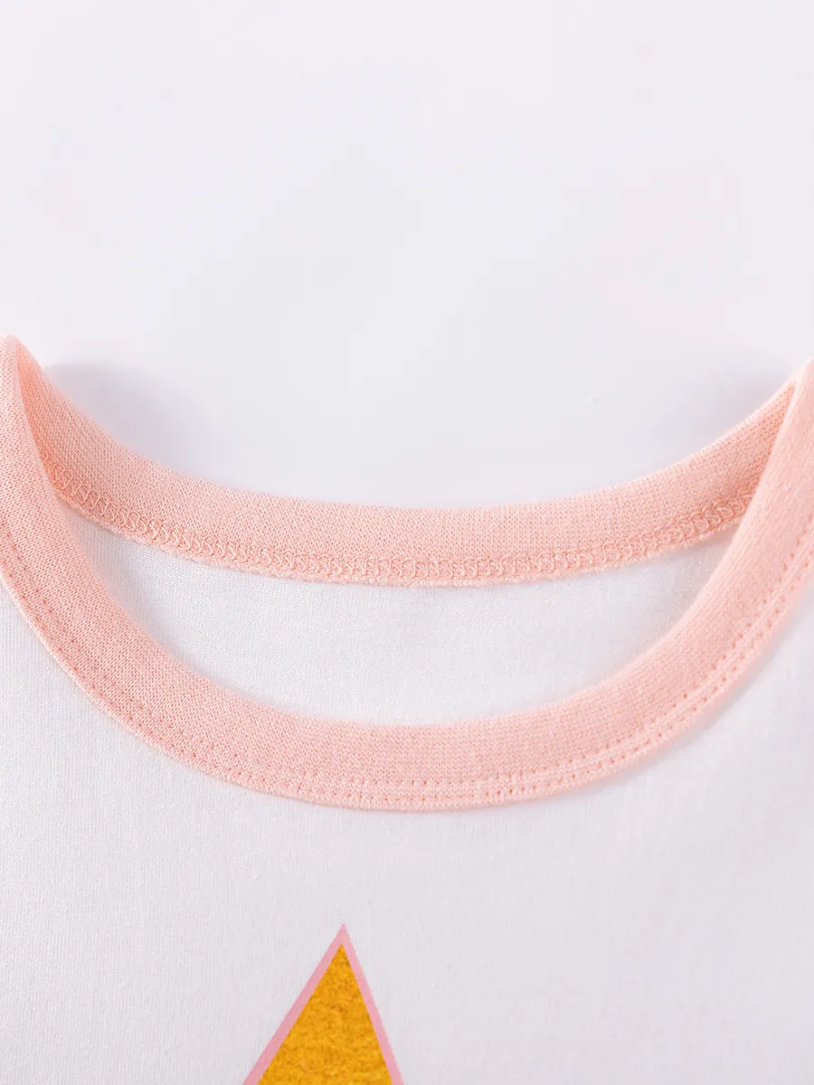 Summer Girls Cotton Dress Short Sleeve White Top Pink Mesh Tutu Skirt Star Print Shine Like A Baby Princess Dress