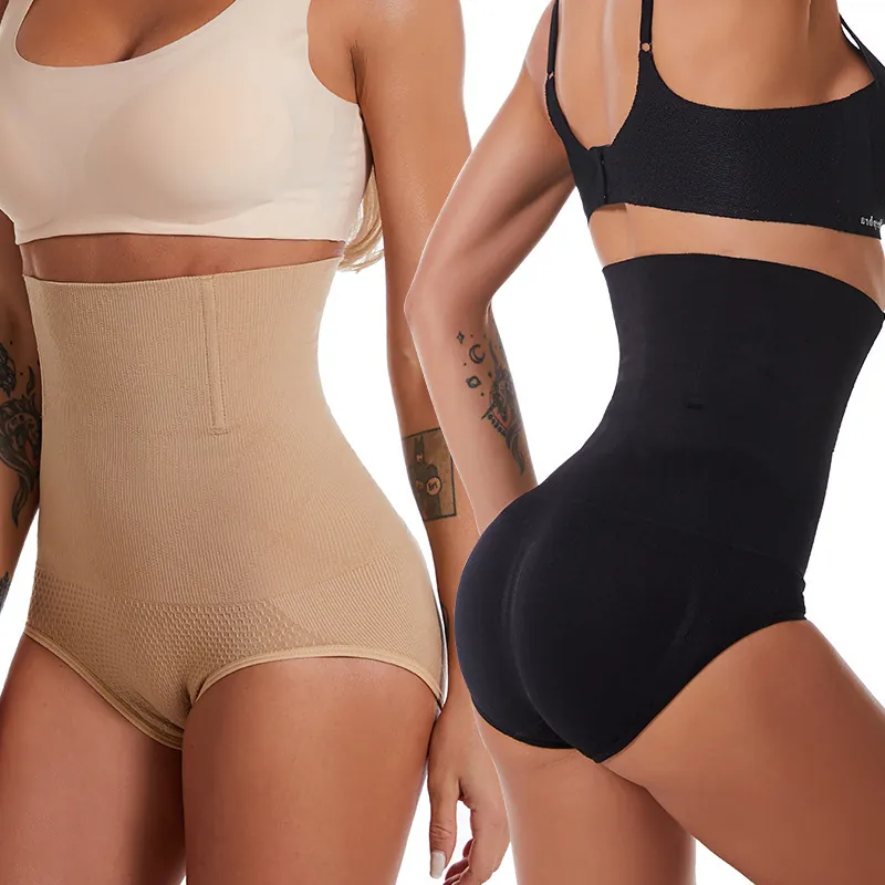 Women High Waist Tummy Control Shapewear Seamless Butt Lifting Postpartum Body Shaper Nylon Spandex Slimming Underwear Pants