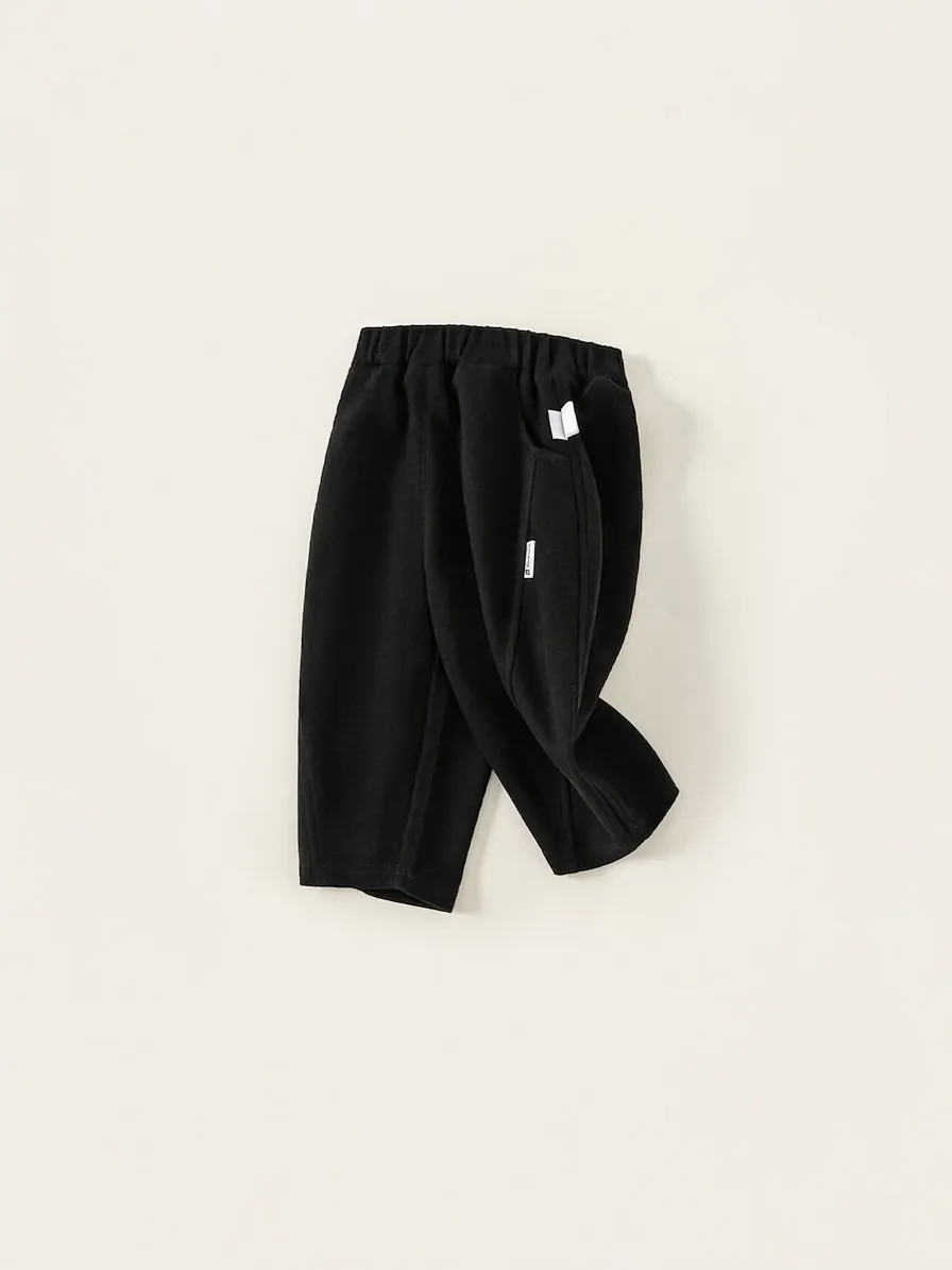 Jungen Casual Jogginghose Einfarbig Baumwollmischung Weiche Lange Hose Elastischer Bund Kinderkleidung Frühling Herbst