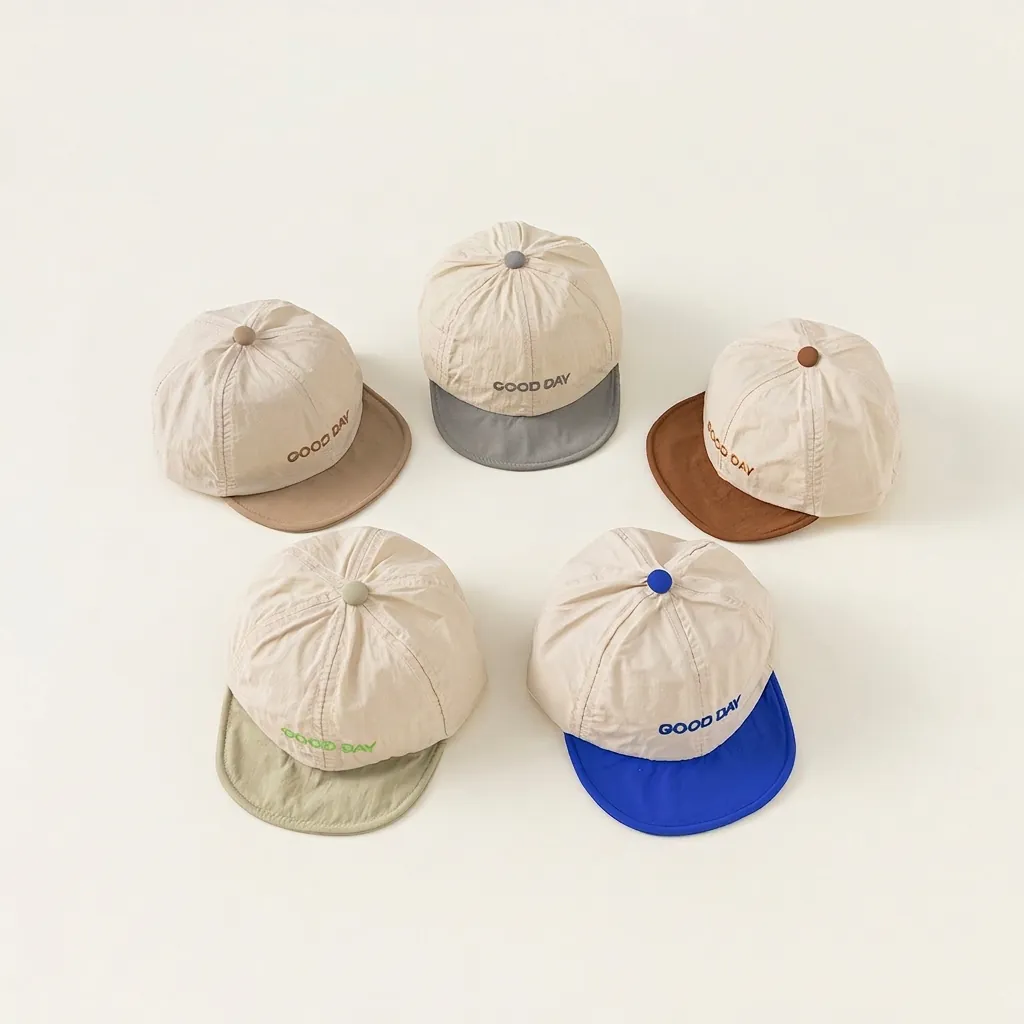Toddler Baby Soft Brim Baseball Cap Letter Embroidery Sunshade Sun Hat For Boys Girls Casual Outdoor Summer Polyester Hat