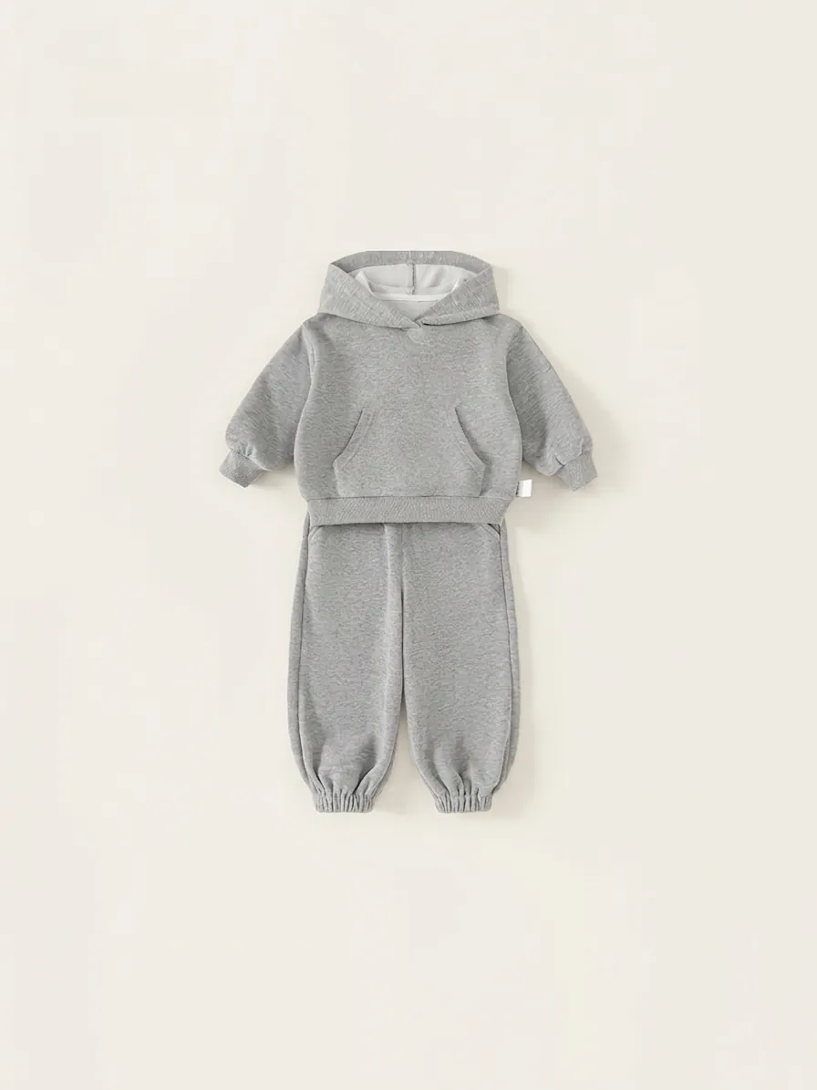 Toddler Kids Casual Hooded Sweatshirt And Jogger Pants Set Comfortable Cotton Blend Hoodie Top And Athletic Sweatpants Outfit
