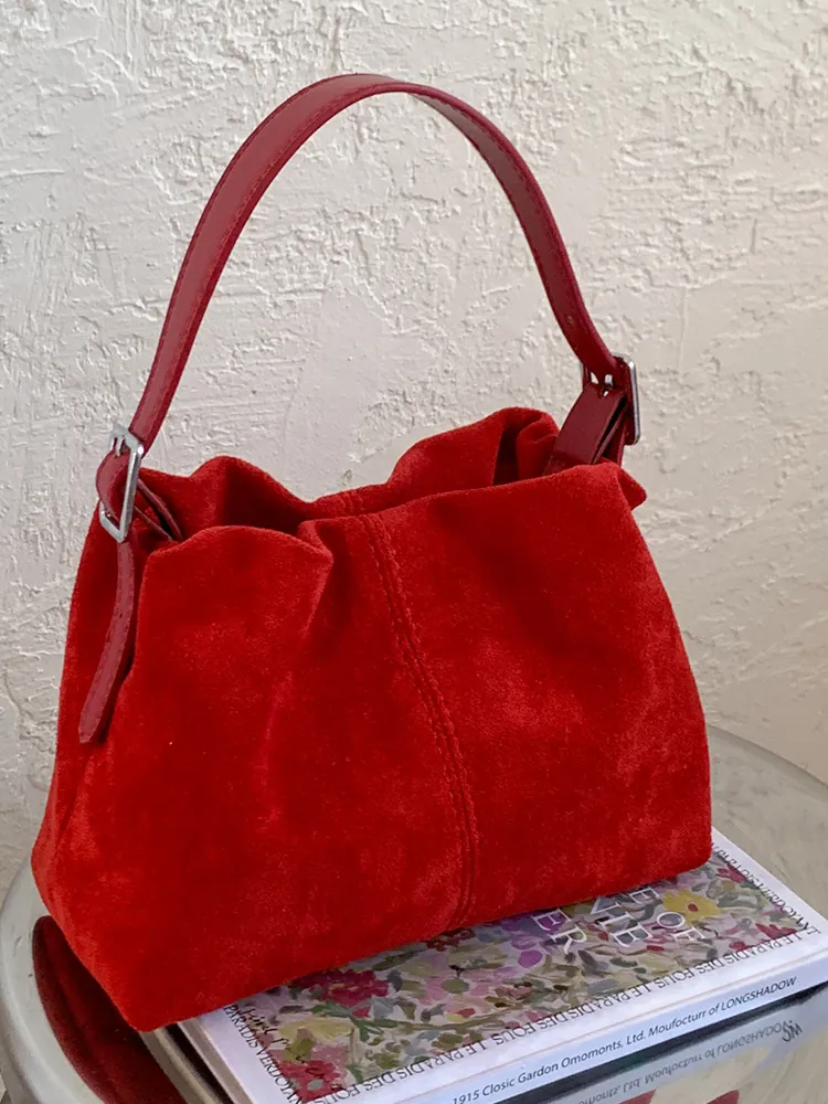 Borsa a Tracolla Plissettata da Donna Minimalista in Pelle PU Piccola Borsa Quadrata Tinta Unita per Uso Quotidiano